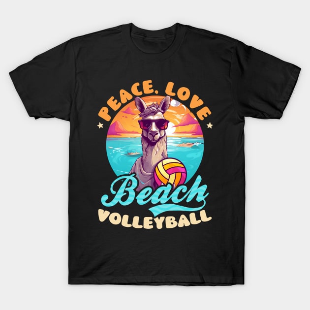 Beach Volleyball Shirt | Peace Love Beach Volleyball T-Shirt by Gawkclothing